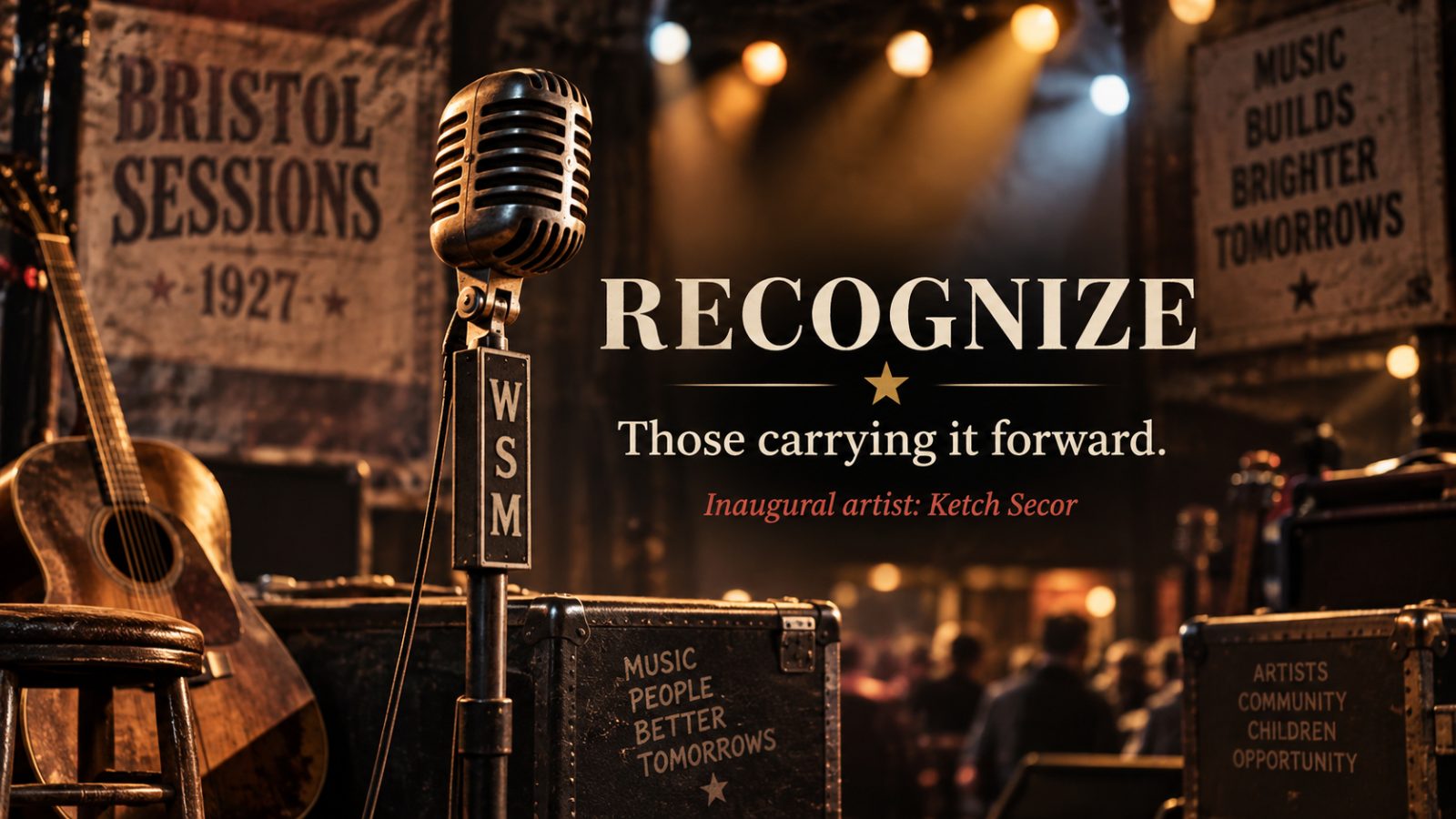Recognize: those carrying it forward. Inaugural artist: Bro. Ketch Secor