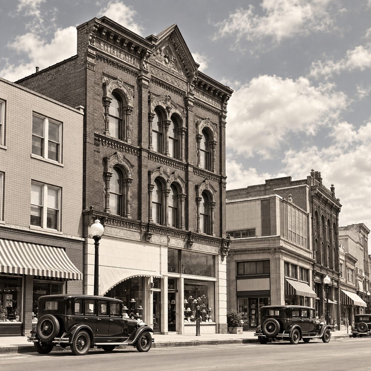 1927 Bristol Sessions, sepia historic photograph
